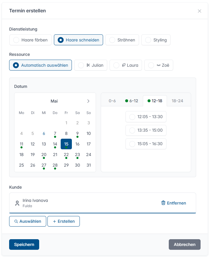 Online terminplaner termin erstellen